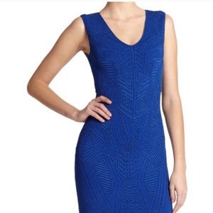 RVN Knit Body-Con Dress in Blue